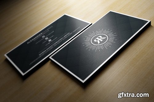 CreativeMarket Elegant Black Business Card 1161878