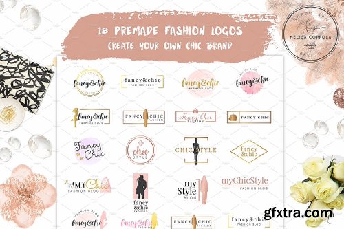 CreativeMarket ?Fancy&Chic Fashion Branding Kit 1152138