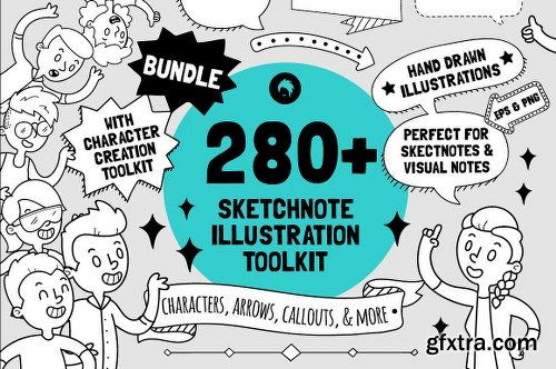 CreativeMarket Sketchnote Illustration Toolkit 1167855