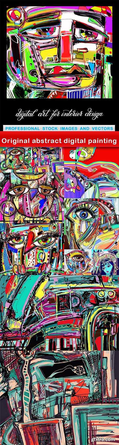 Original abstract digital painting - 11 EPS