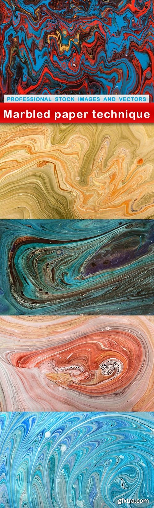 Marbled paper technique - 5 UHQ JPEG