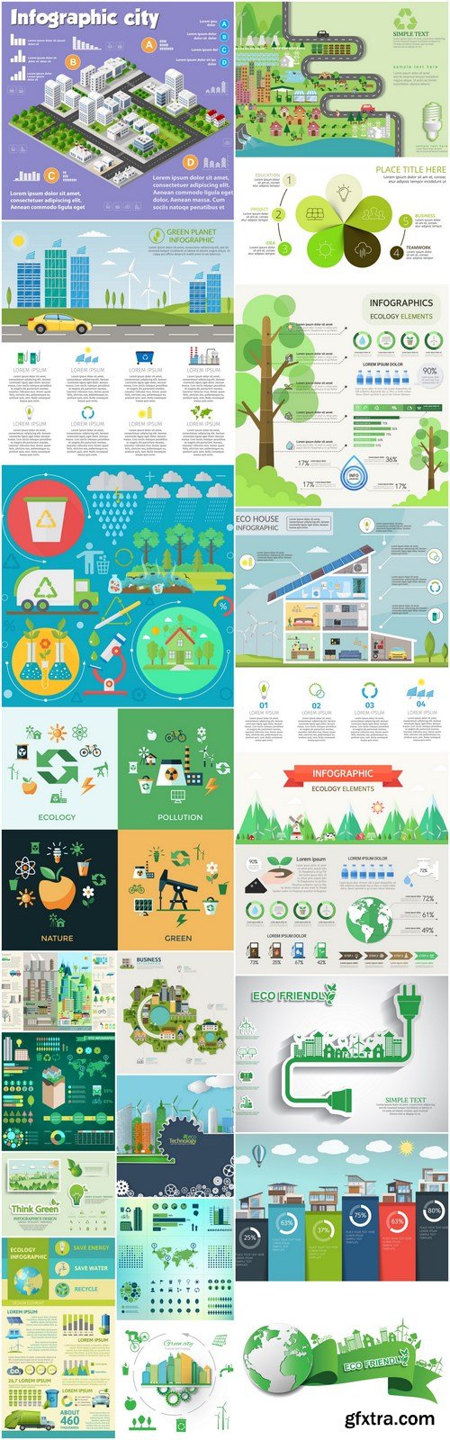 Ecology Concept Infographics - 20 Vector