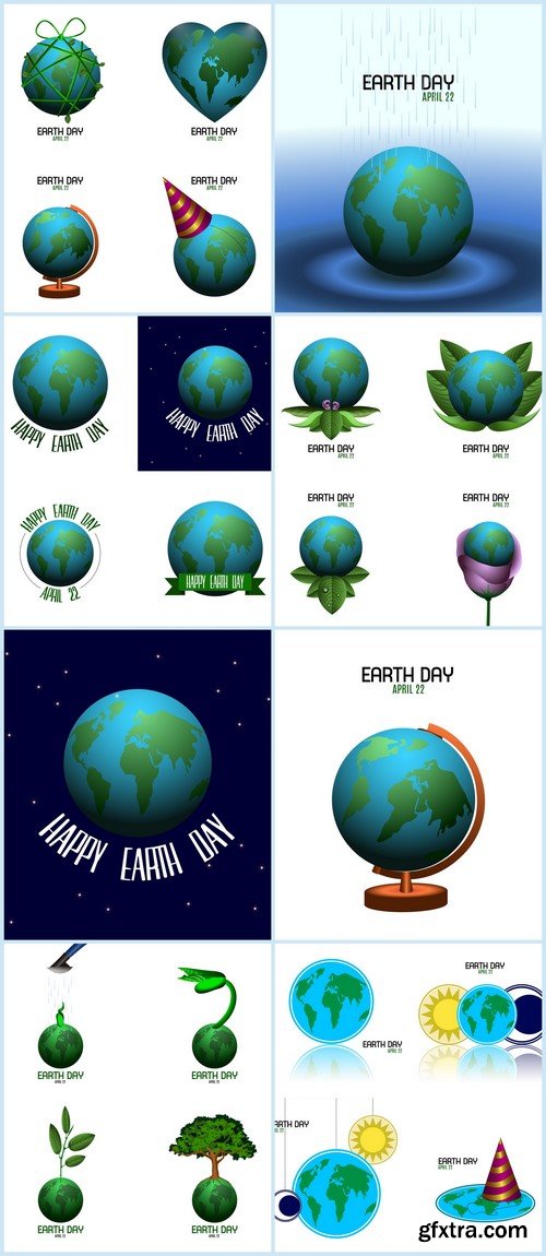 Earth day 8X EPS