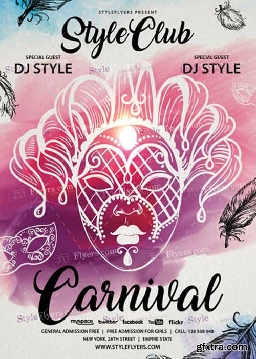 Carnival Party V15 PSD Flyer Template