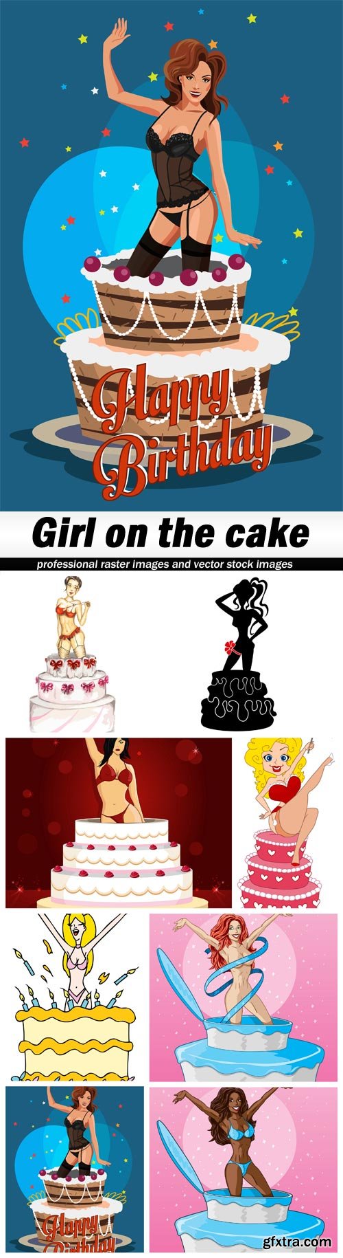 Girl on the cake - 8 EPS