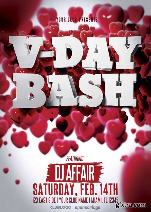 Valentine\'s Day Party V38 Flyer Template