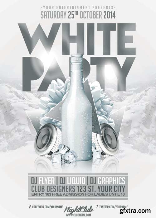 White Party V14 Flyer Template