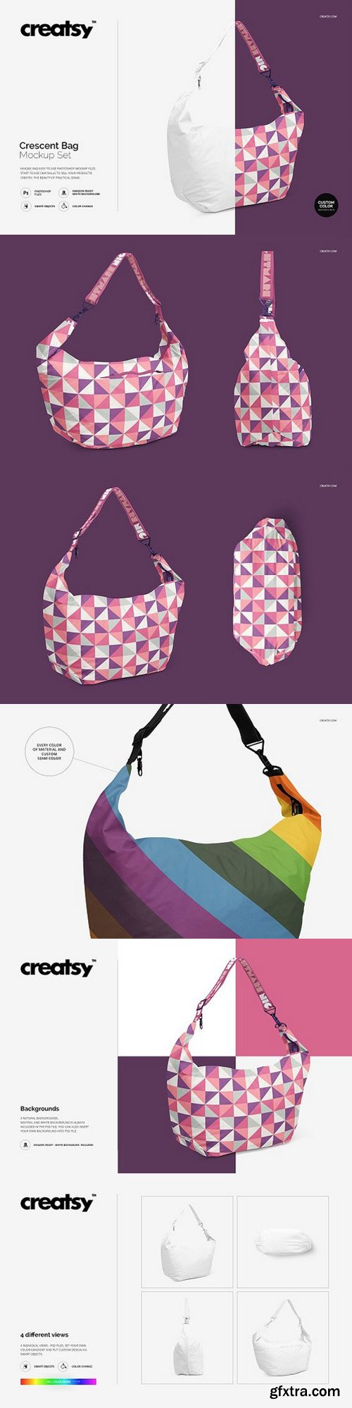 CM - Crescent Bag Mockup Set 1215182