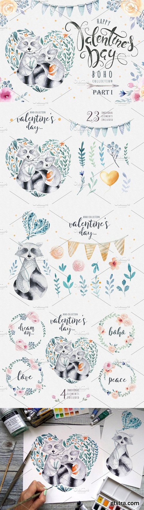 CM - Valentine\'s Day with raccoons 1215292