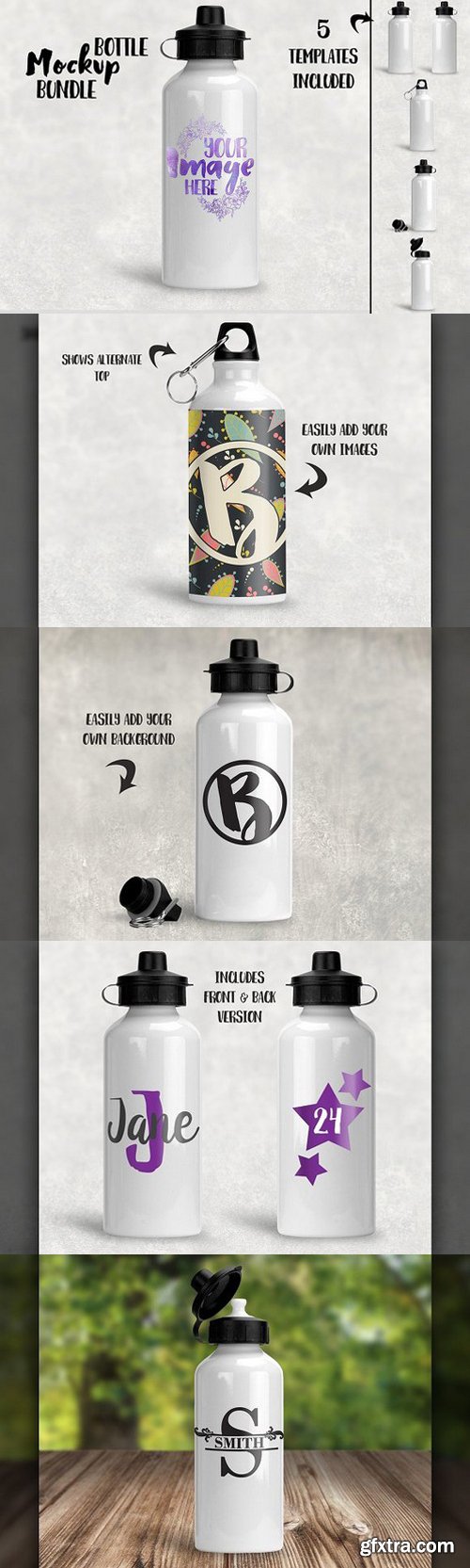 CM - Sublimation water bottle mockup 1216105