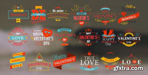 Videohive Happy Valentine's Day Badges Pack 10298813