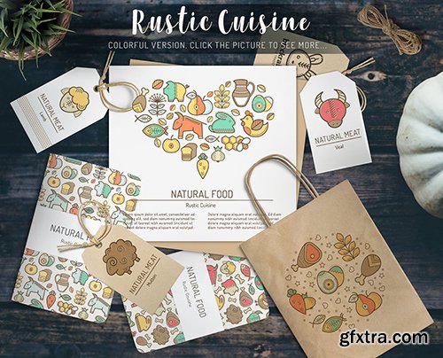 CreativeMarket 50%OFF Rustic Cuisine: Food Icons 1226912