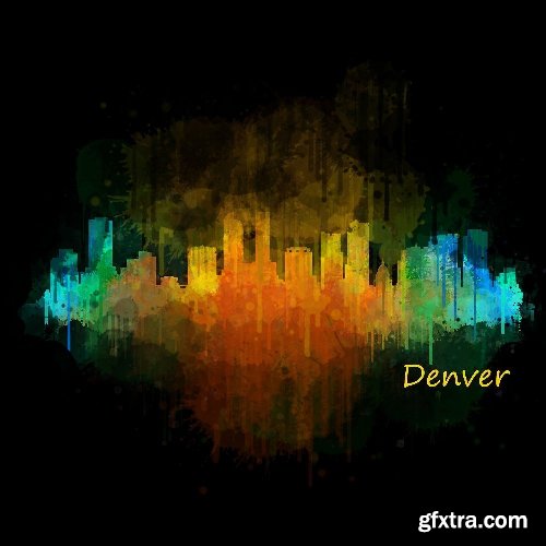 CreativeMarket 10xFiles Pack Denver Skylines 1171862