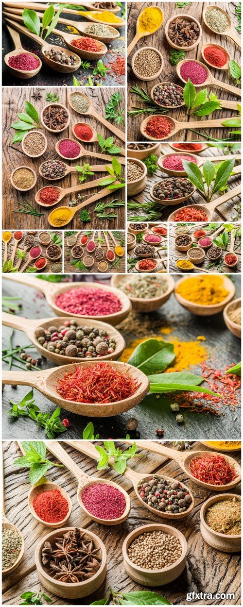 Assortment of colorful spices 10X JPEG