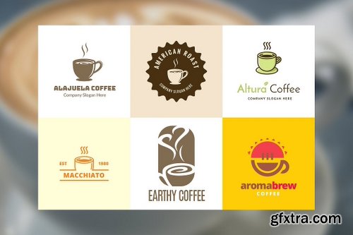 CreativeMarket 20 Premium Iconic Coffee Logos 1170733