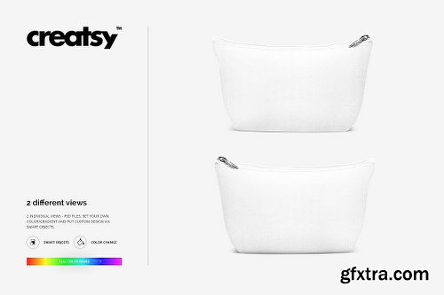 CreativeMarket Make-up Pouch Mockup Set 1171890