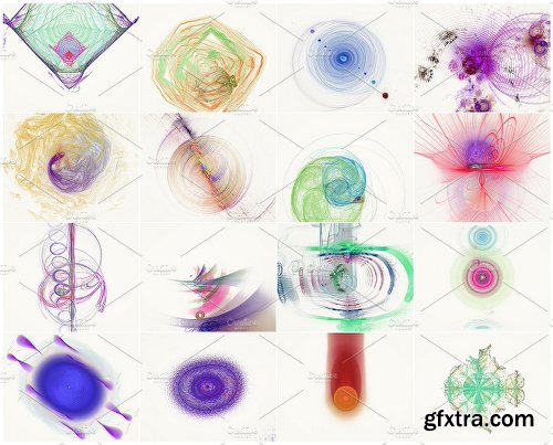 CreativeMarket Fractal & Minimal Backgrounds Vol. 3 1170991