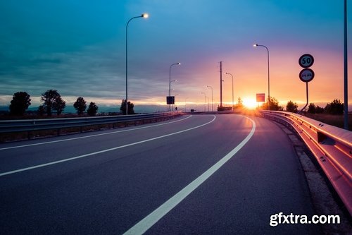 Collection asphalt road towards the town of the desert journey 25 HQ Jpeg