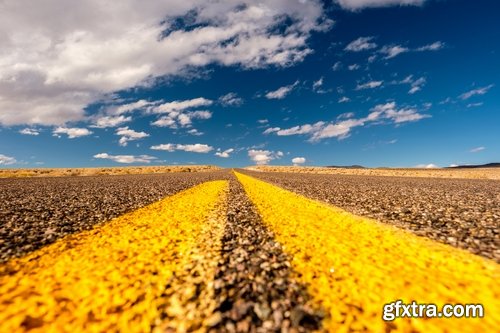 Collection asphalt road towards the town of the desert journey 25 HQ Jpeg