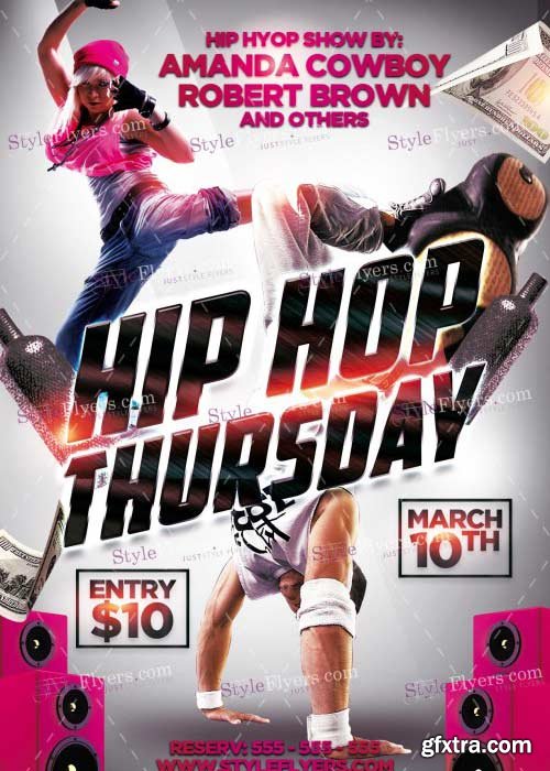 Hip Hop Thursday V7 PSD Flyer Template