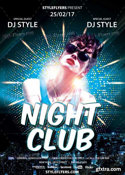 Night Club Party V11 PSD Flyer Template