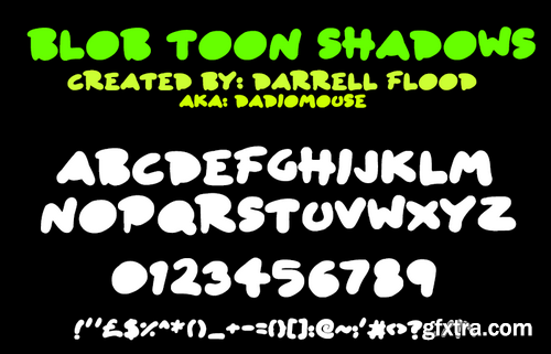 Blob Toon Shadows font