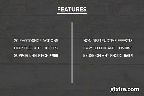 FilterGrade Light & Seasonal Photoshop Actions