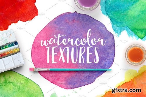 CreativeMarket WATERCOLOR TEXSTURES VOL.1 866933