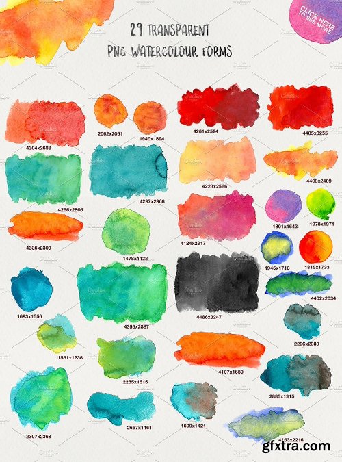 CreativeMarket WATERCOLOR TEXSTURES VOL.1 866933