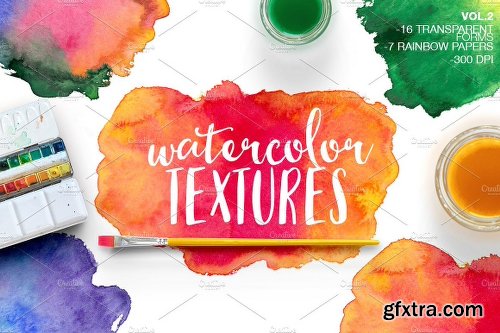 CreativeMarket WATERCOLOR TEXTURES VOL.2 866977