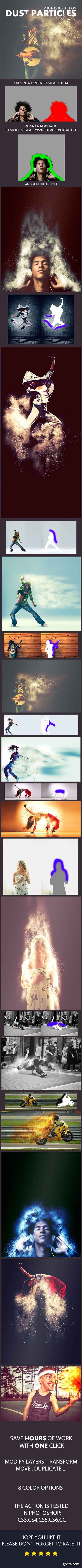 GraphicRiver Dust Particles Photoshop Action 12941799