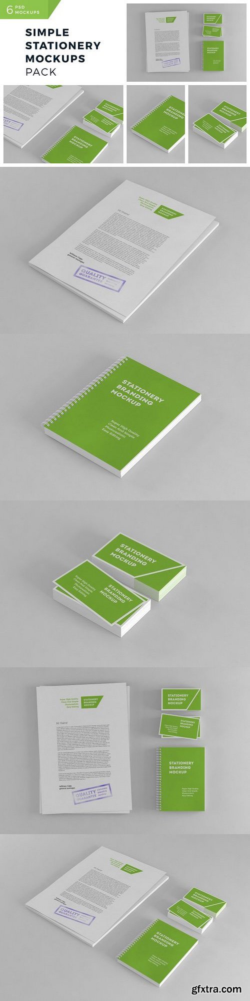 CM - Simple Stationery Mockups Pack 1052413