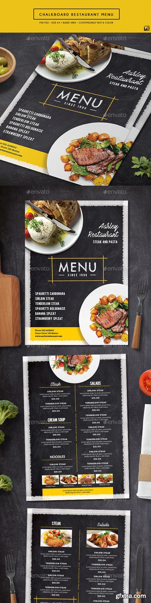 GraphicRiver - Chalkboard Restaurant Menu - 19360869