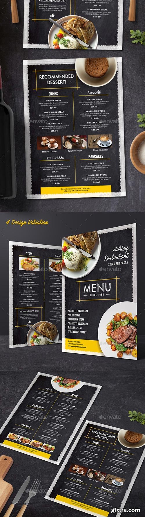 GraphicRiver - Chalkboard Restaurant Menu - 19360869