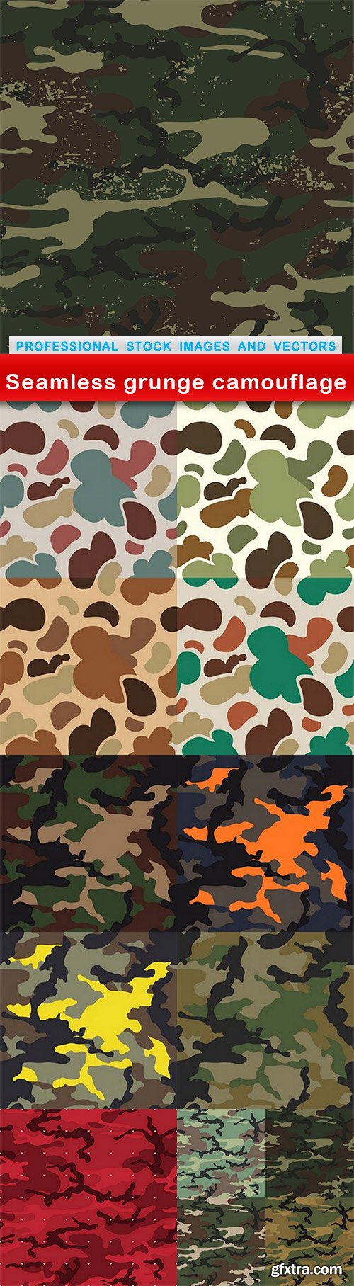 Seamless grunge camouflage - 5 EPS