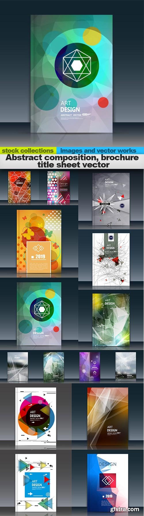 Abstract composition, brochure title sheet vector, 15 x EPS