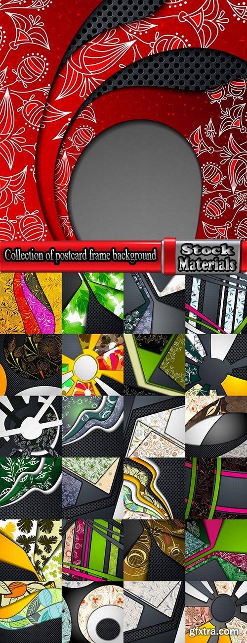 Collection of postcard frame background is cover for an album flyer banner 2-25 EPS