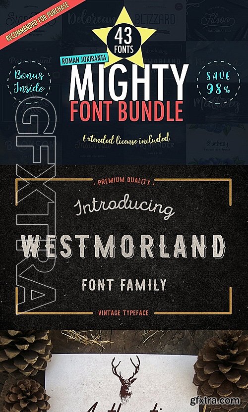 CM - 43 MIGHTY FONT BUNDLE 1176484