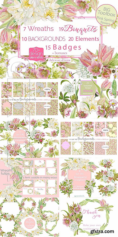 CM - BIG Toolbox-Pink Spring Flowers 1201264