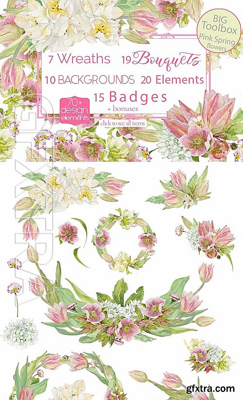 CM - BIG Toolbox-Pink Spring Flowers 1201264