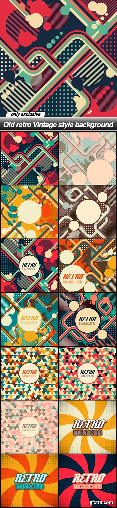 Old retro Vintage style background - 14 EPS