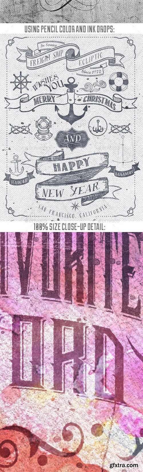 Graphicriver - Watercolor Or Pencil Press Style Text Logo Image Treatment 14484286