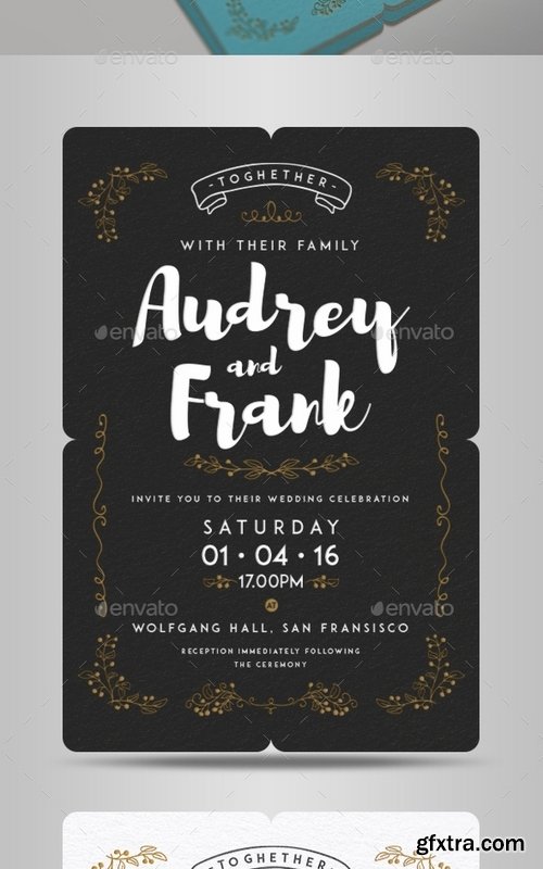 GraphicRiver - Letterpress Wedding Invitation Set 2 14440021