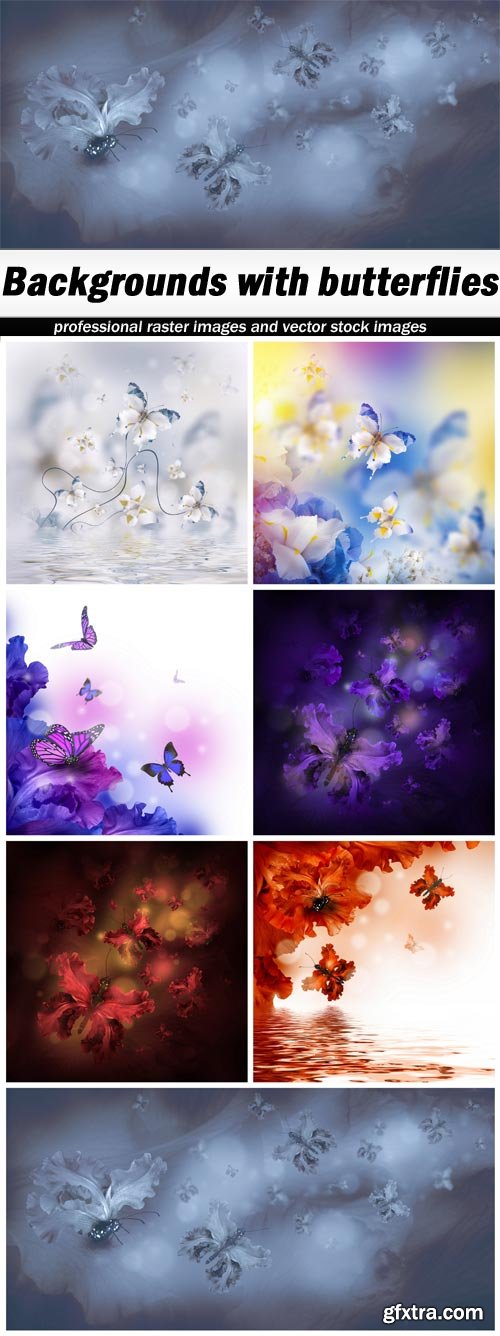 Backgrounds with butterflies - 7 UHQ JPEG