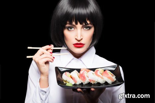 Girl with sushi - 7 UHQ JPEG