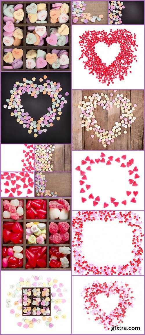 Heart Candy Valentine background 15X JPEG