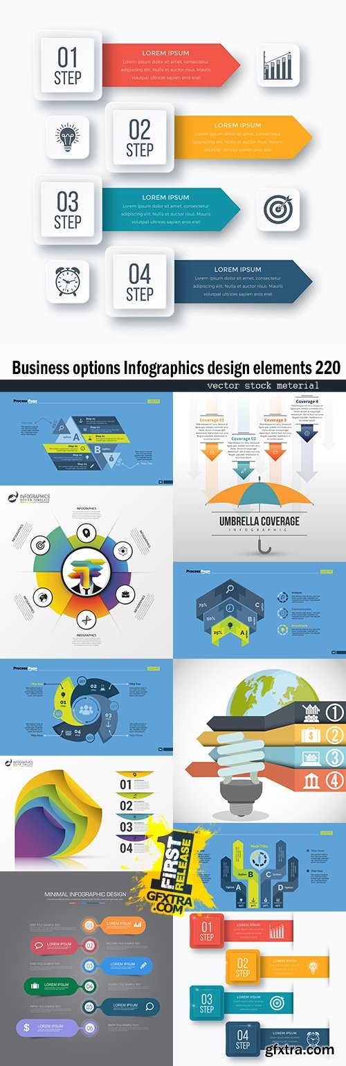 Business options Infographics design elements 220