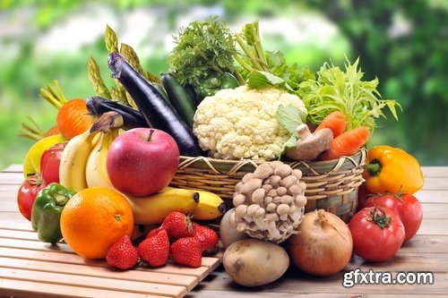 Collection of vegetarian natural food diet vegetables fruit salad 25 HQ Jpeg