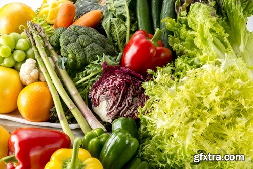 Collection of vegetarian natural food diet vegetables fruit salad 25 HQ Jpeg