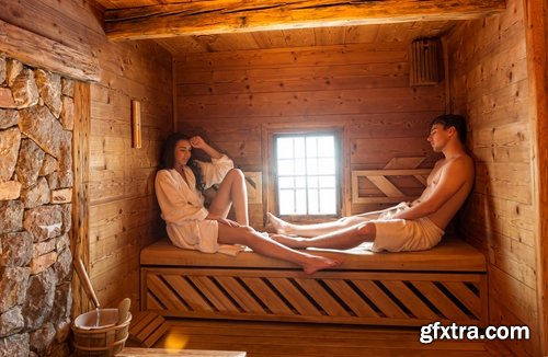 Collection sauna rest pairs interior wooden lounger pool 25 HQ Jpeg